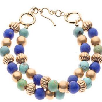 Egyptian Gold Melon Bead Bracelet