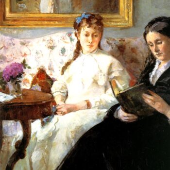 1870 Berthe Morisot La Mere et la Soeur de l'Artiste, Detail