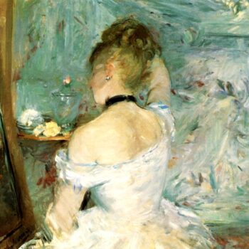 1875 Berthe Morisot Jeune Femme a sa toilette PEINTURE HUILE SUR TOILE