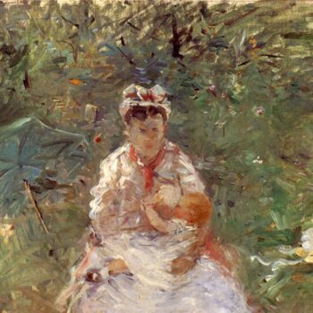 1880 La Nourrice Angele allaitant Julie Manet