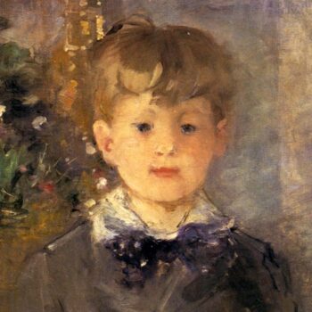 1880 Little boy in gray, detail