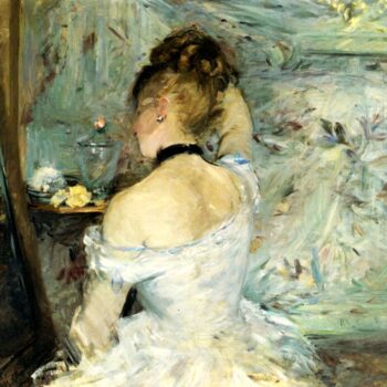 1880 Young woman with her toilet
