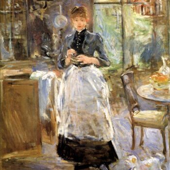 1884 Berthe Morisot Dans la Salle a manger PEINTURE HUILE SUR TOILE