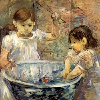 1886 Berthe Morisot Enfants a la vasque PEINTURE HUILE SUR TOILE