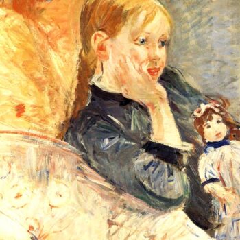 1886 Berthe Morisot Fillette a la poupee, Detail PEINTURE Detail
