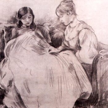 1889 Berthe Morisot La Broderie DESSIN