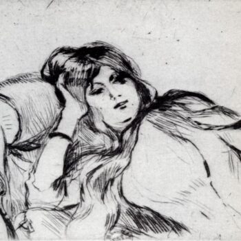 1889 Young woman at rest