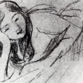 1893 Jeune Fille Etendue, Extended Girl, Detail