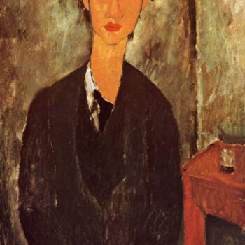 1916 Portrait de ChaĚřm Soutine
