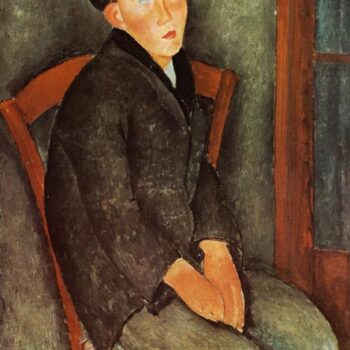 1918 Jeune homme assis