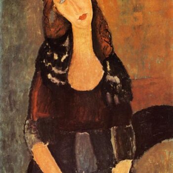 1918 Portrait de Jeanne Hebuterne, assis