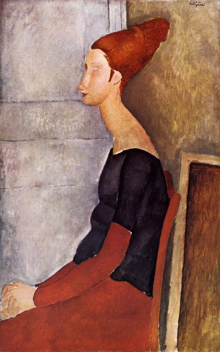 1918 Portrait de jeanne Hebuterne