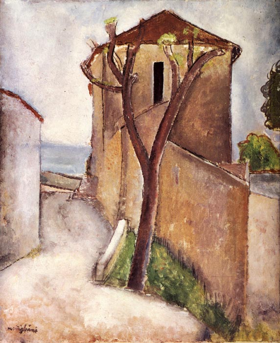 1919 Arbre et maisons