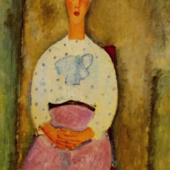 1919 Modigliani Jeune Fille au Corsage a pois Girl with the Blouse with pea