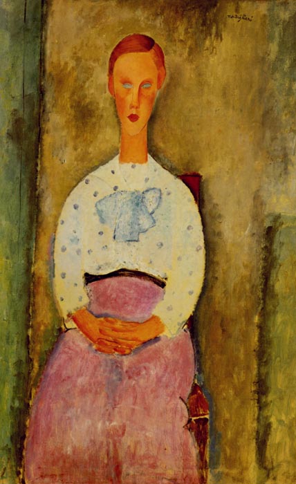 1919 Modigliani Jeune Fille au Corsage a pois Girl with the Blouse with pea