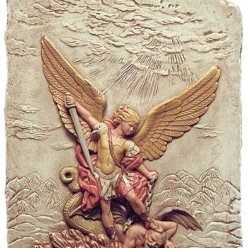 Archangel Michael slaying the Devil