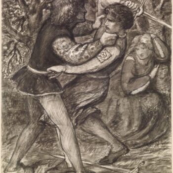 A Fight for a Woman - Compositional Study, 1853