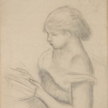 A Girl Reading (with a Sketch of Seated Woman)