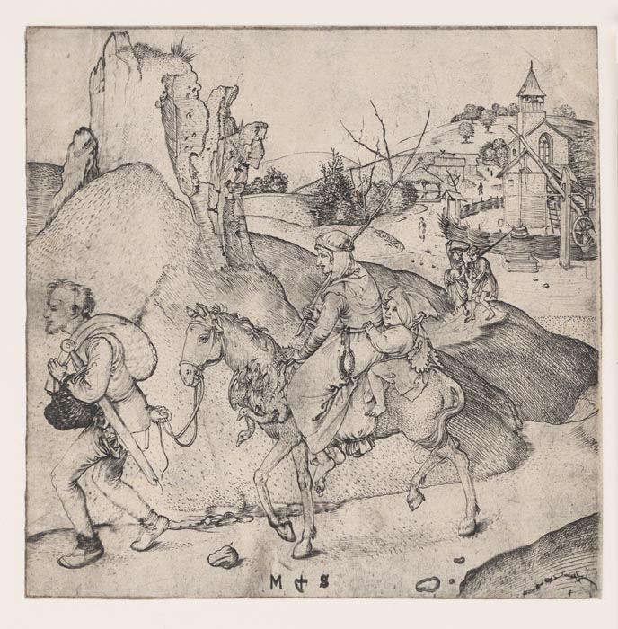 A peasant family on their way to the market. 1470--1490