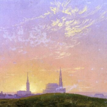 Abend (also known as Sonnenuntergang Hinter der Dresdener Hofkirche) (1824)