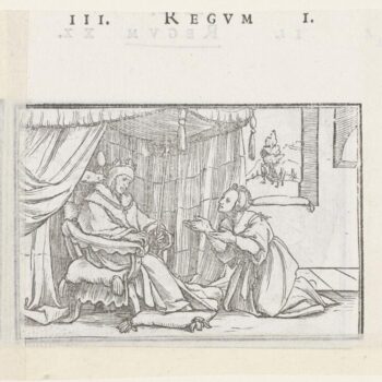 Abishag kneels before David. 1538