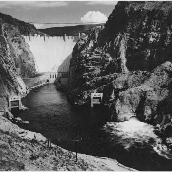 Adams - Boulder Dam from Across the Colorado River