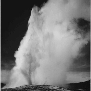 Adams - Old Faithful Geyser Erupting in Yellowstone National Park