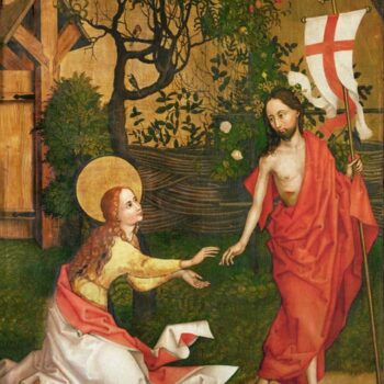 Altar panel c. Dominican (1665-1675). St Mary Magdalene and Christ (Touch me not)