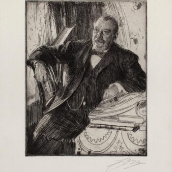Anders Zorn -Grover Cleveland II (etching) 1899