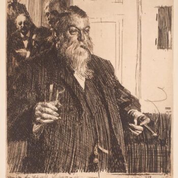 Anders Zorn - A Toast (Idun) II (etching) 1893