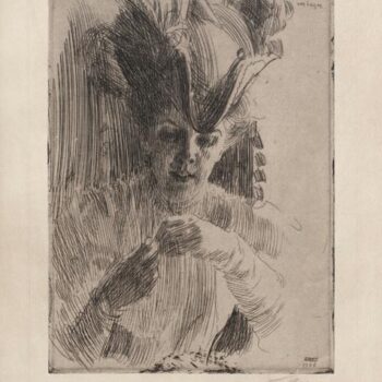 Anders Zorn - A ring (etching) 1906
