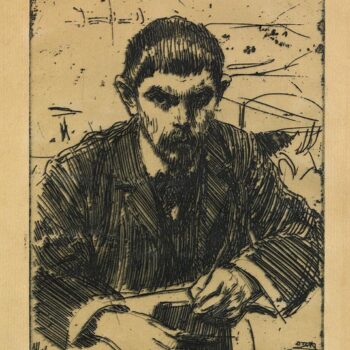 Anders Zorn - Albert Engstrom (etching) 1905