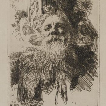 Anders Zorn - Auguste Rodin (etching) 1906
