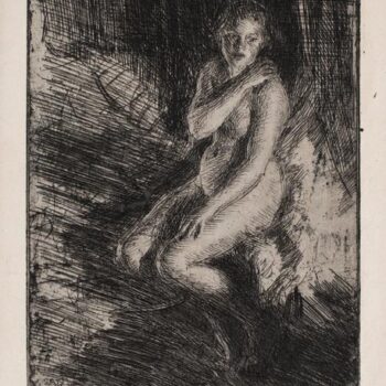 Anders Zorn - Berit (etching) 1905