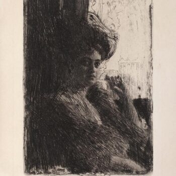 Anders Zorn - Betty Nansen (etching) 1905