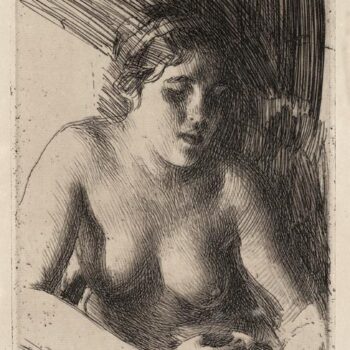 Anders Zorn - Bust (etching) 1915