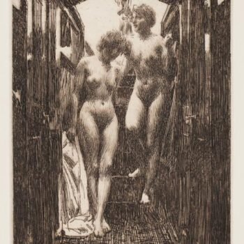 Anders Zorn - Cabin (etching) 1917