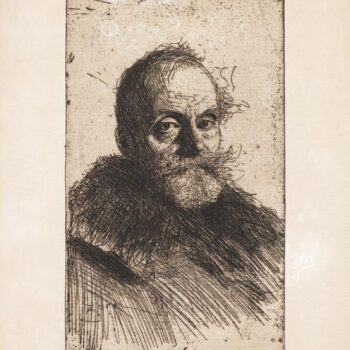 Anders Zorn - Christian Aspelin (etching) 1884