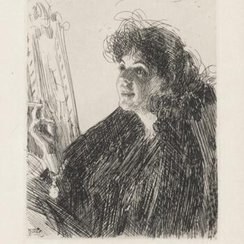 Anders Zorn - Cigarette Smoker I (etching) 1891