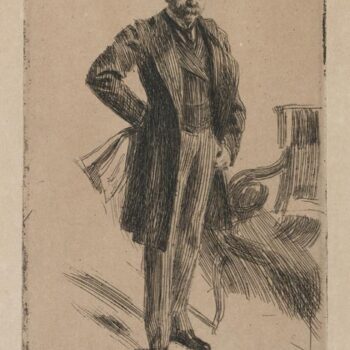 Anders Zorn - Colonel Lamont I (etching) 1900