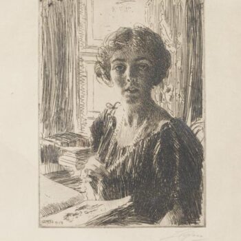 Anders Zorn - Crown Princess Margaret of Sweden (etching) 1914