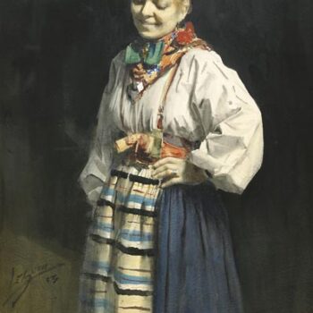 Anders Zorn - Dalecarlian girl from RĚ_ttvik 1880