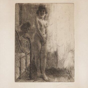 Anders Zorn - Dim Corner (etching) 1903