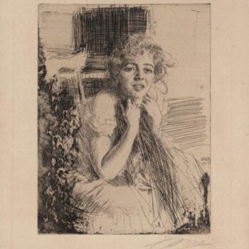 Anders Zorn - Emma Rasmussen (etching) 1904