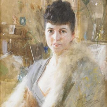 Anders Zorn - Lady with fur cape 1887