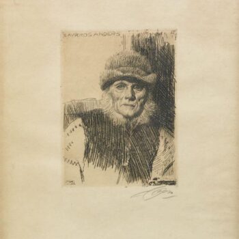 Anders Zorn - Lavards Anders (etching) 1919