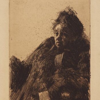 Anders Zorn - Madam Simon II (etching) 1891