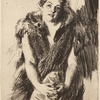 Anders Zorn - Maja von Heijne (etching) 1911