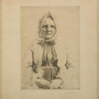 Anders Zorn - Mona (etching) 1911