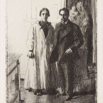 Anders Zorn - Mr. and Mrs Atherton Curtis (etching) 1906